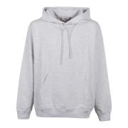 Oversized Logo Hoodie Lysegrå Melange