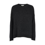 Marnie O-Neck Sweater - Mørk Grå Melange