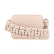 Pastel Pink Leather Cobra crossbody taske