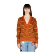 Stribet Mohair Cardigan