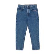 Stone Washed Denim Gulerod Fit Jeans