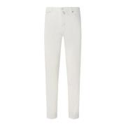 Creme Bomuld og Cashmere Fem-Lomme Jeans