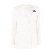 Off-White Dobbeltbrystet Bomuld Blazer