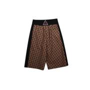 Bokse Shorts - Mellem-langt Snit - Elastisk Linning - Monogram Mønstre...