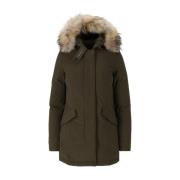 Luksus Arctic Raccoon Grøn Parka