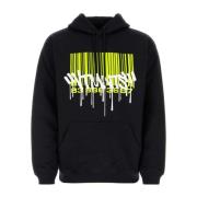 Sort bomuldsblandet sweatshirt