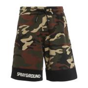 Moderne Camo Shorts i Multi Grøn