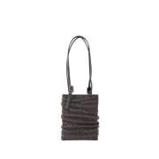 LOLLO LA GRANDE - Hematite Rhinestone Mesh Skuldertaske