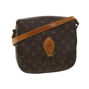 Brugt Brunt Lærred Louis Vuitton Skuldertasker