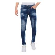 Designer Maling Splatter Jeans Herre Slim Fit -1072