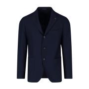 Moderne Statement Blazer i Blå og Grøn