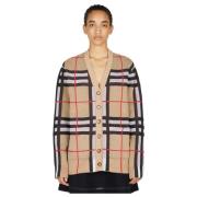 Check Jacquard Bomuld Cardigan