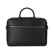 Sort Saffiano Laptop Taske