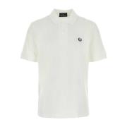 Klassisk Hvid Piquet Polo Shirt