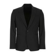 Sort uldblandingsblazer