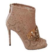 Krystal Lace Stiletto Booties