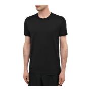 Elegant Sort T-shirt med Uni Logo Broderi