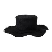 Elegant Sort Blomstret Blonde Top Hat