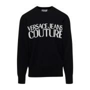 Sorte Sweaters med Logo Front