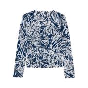 Elegant Peplum Top med dyb V-udsk?ring