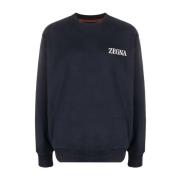 Blå Logo Sweatshirt