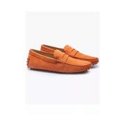 Gommino Nubuck Moccasins - Orange, Størrelse 9 1/2