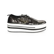 Platform Sneakers med Glitterdetaljer