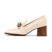 Amanda Pumps - Creme Glat Læder