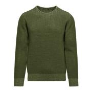 Ribbet uldblandet crewneck sweater