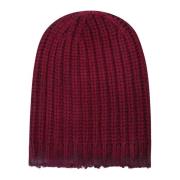 Rød Uld Kasjmir Beanie