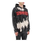 Omvendt Tie-Dyed Hoodie med Distressed Detaljer