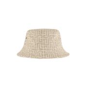 Monogram Jacquard Ivoer og Hvid Bob Hat