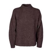 Uld Turtleneck Sweater med Flared Ærme