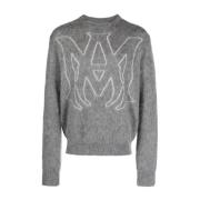 Grå Mohair Logo Sweater