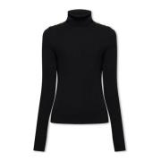 Turtleneck sweater med applikationer