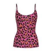 Leopard Print Fuchsia Top