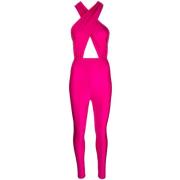 Fuchsia Åben Ryg Jumpsuit