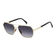 Gold Black Sungles with Dark Grey Shaded Lenses