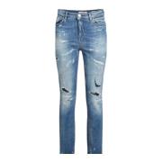 Kvinders Skinny Denim Blå Jeans