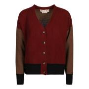 Bordeaux V-Neck Cardigan