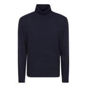 Navy Wool Cashmere Turtleneck