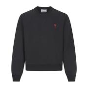 Herre Sweatshirt med Hjerte Logo - Sort