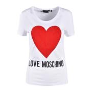 Hvid T-shirt fra Love Moschino Collection