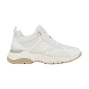 Chunky Sole Mesh Sneakers i Beige, Hvid og Grå