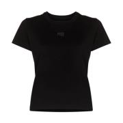 Sort Essential Logo Tee med bundet hals