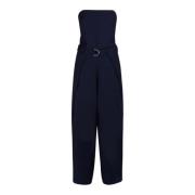 Navy Blue Jumpsuit med flydende paneler