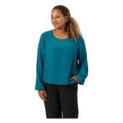 Alison - Petrol Blue Balloneffekt Bluse