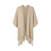 Eva Poncho - Natural Sand - Stilfuld og Komfortabel