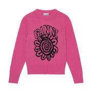 Blomstret Sweater