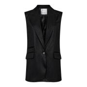 Oversize Vest Blazer i Sort